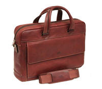 Tony Perotti Italian leather ladies document briefcase - TP-9522G/BRWN - Brown