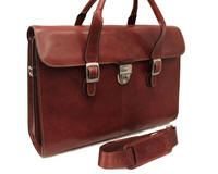 Tony Perotti Italian leather ladies laptop lockable briefcase - TP-8965G/BRWN - Brown