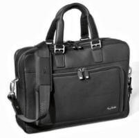 Tony Perotti Italian soft leather laptop briefcase TP-8976Blk - Black