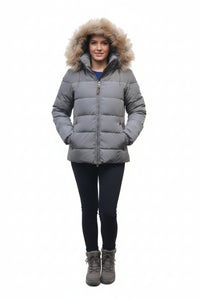 Aigle Ladies Oldhaven Encens Grey Jacket
(Limited Edition Real Fur)