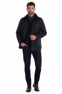 Barbour Ashby Wax Jacket – Navy