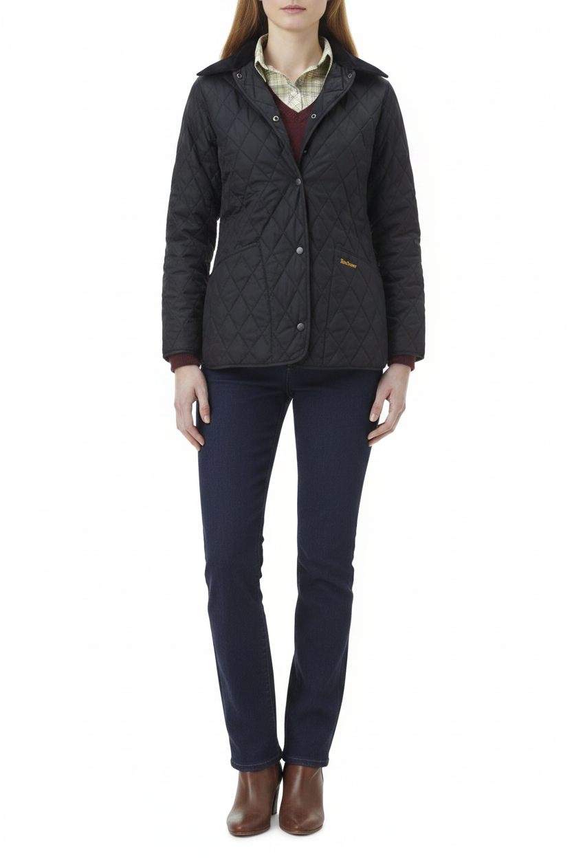 Barbour Ladies Shaped Liddesdale Quilt Jacket Navy