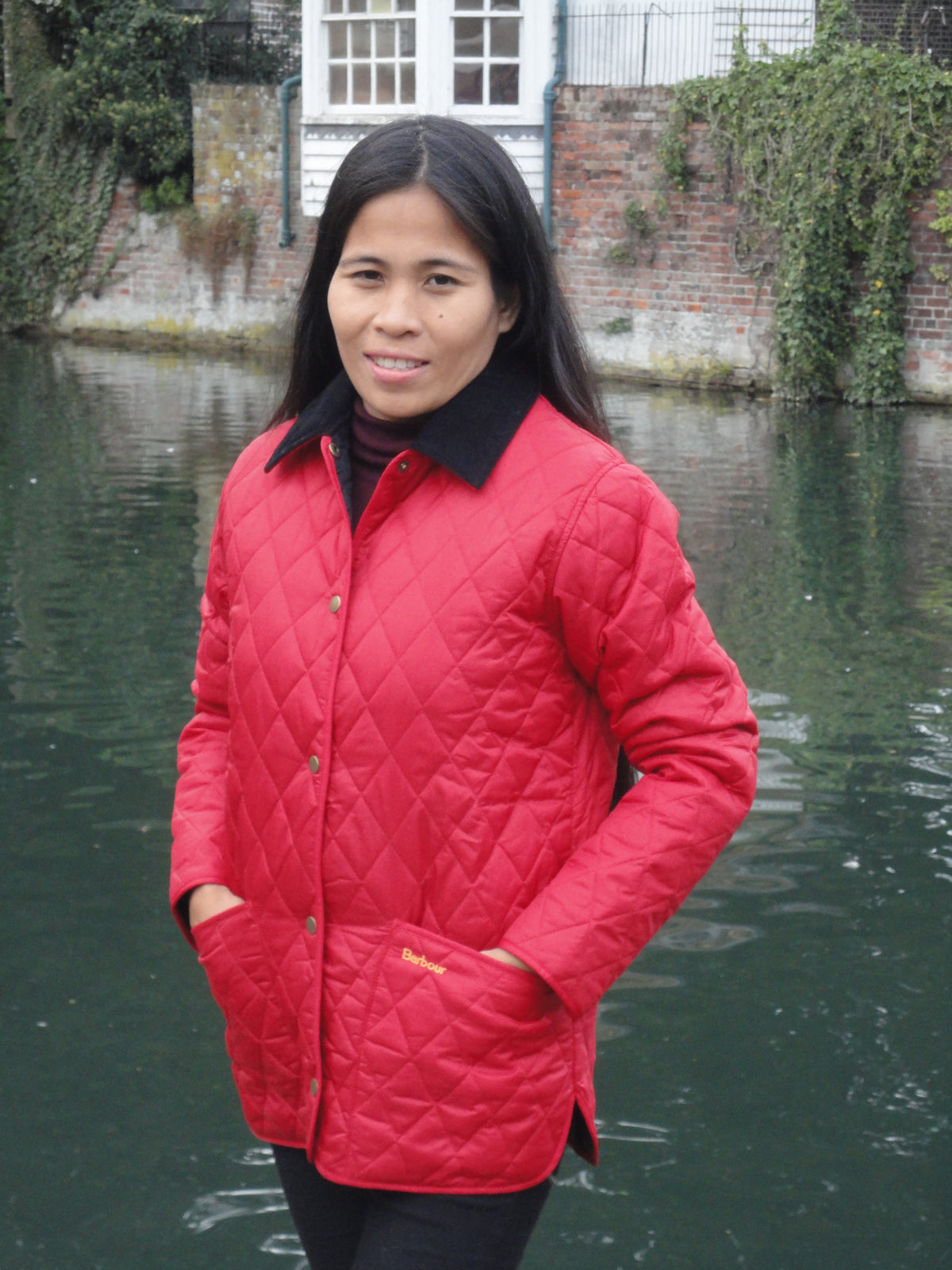 Barbour Ladies Shaped Liddesdale Quilt Jacket - Chilli Red