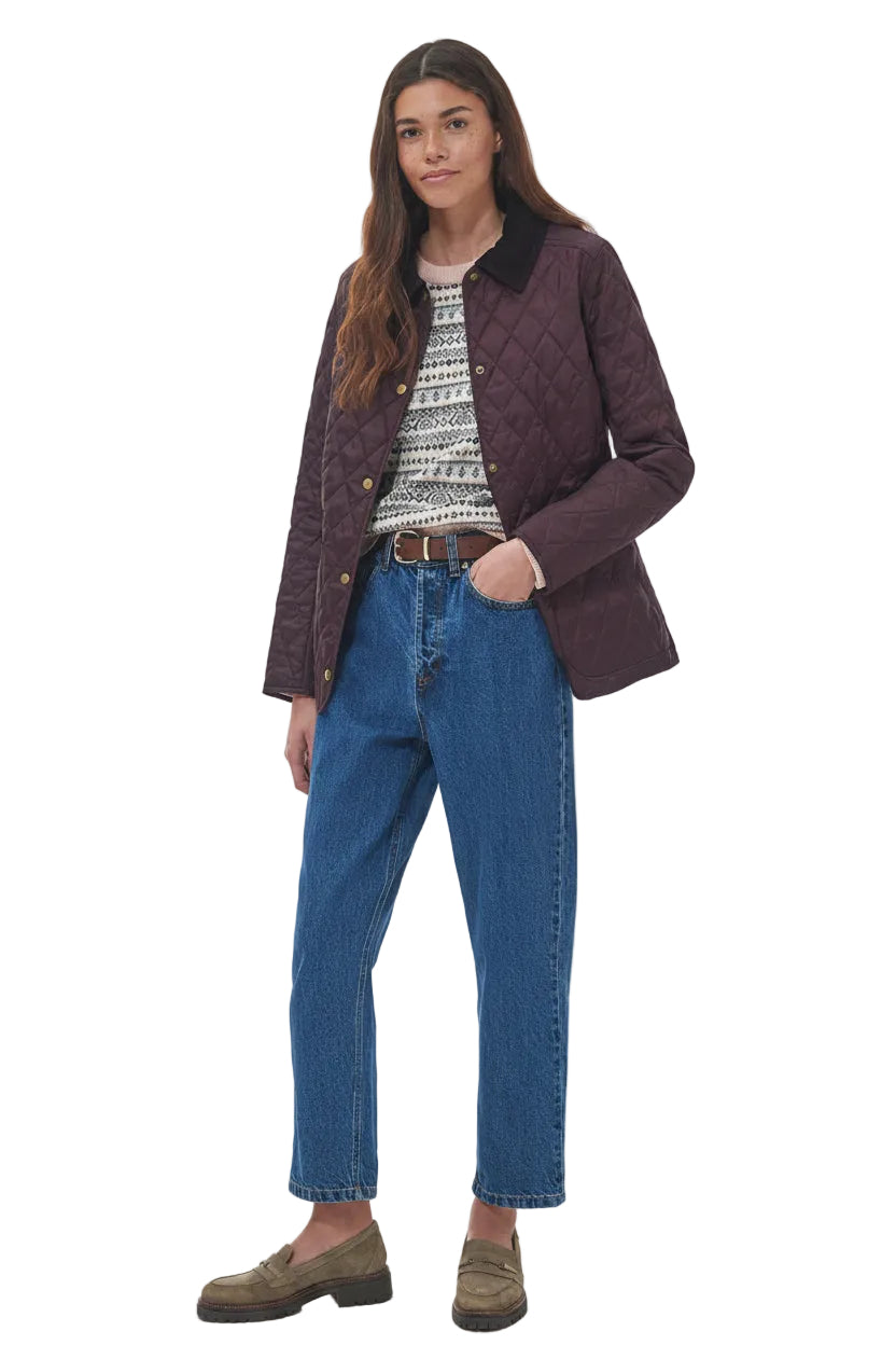 Barbour Womens Annadale Quilted Jacket - Black Cherry