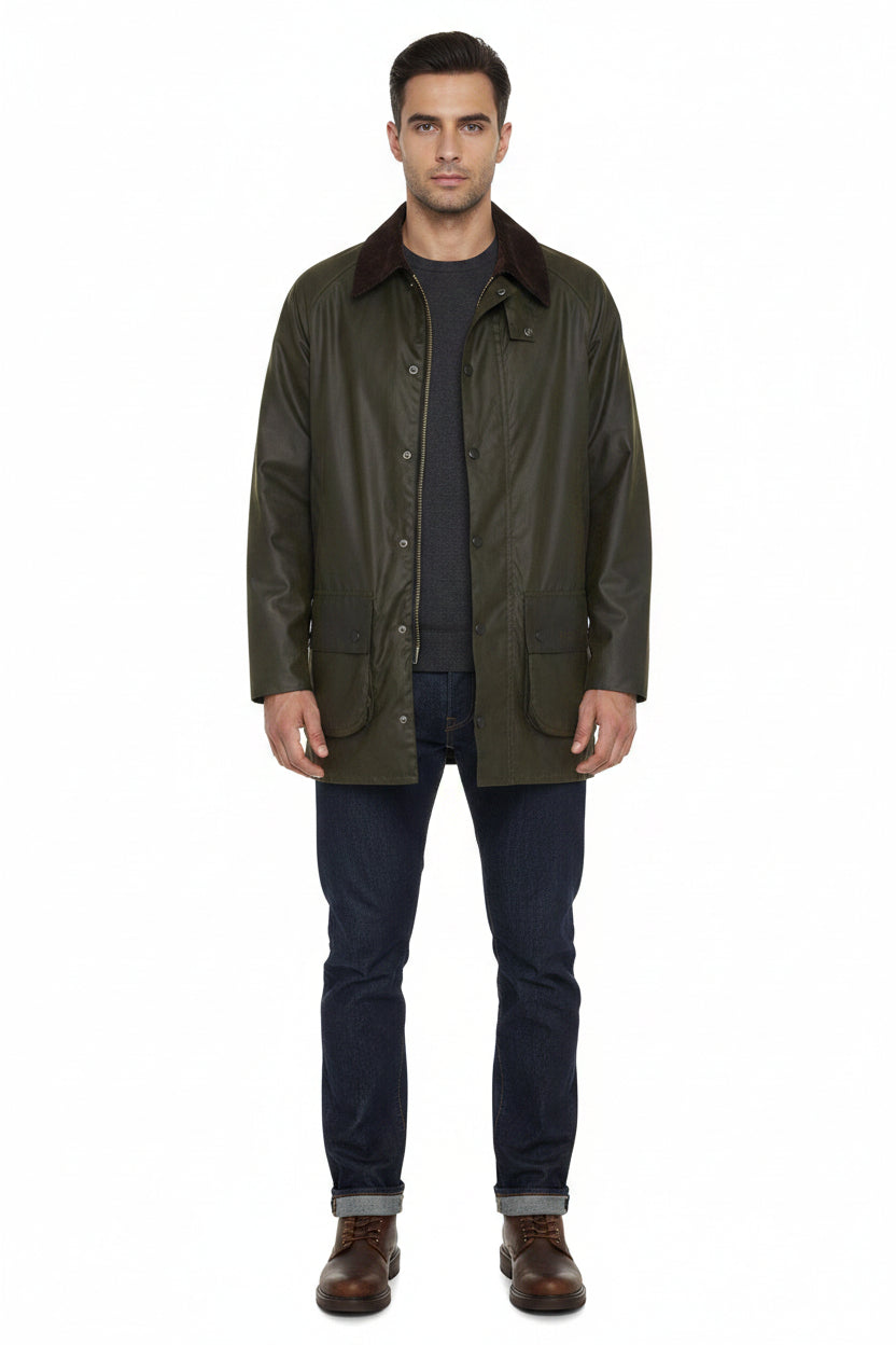 Barbour Mens Wax Beaufort Jacket - Archive Olive