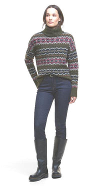 Barbour Womens Helen Knitted Jumper - Olive