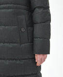 Quilted jacket sleeve with snap-button placket and ribbed cuff, dark olive