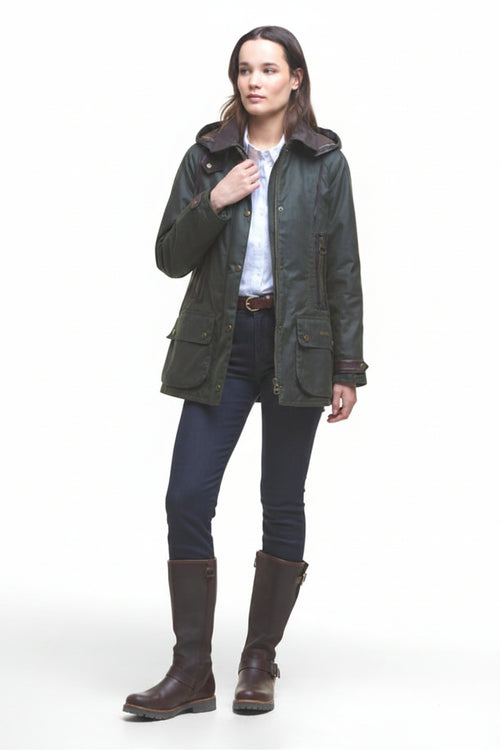 Barbour Ivy Wax Jacket  Fern LWX1494OL52 TALL
