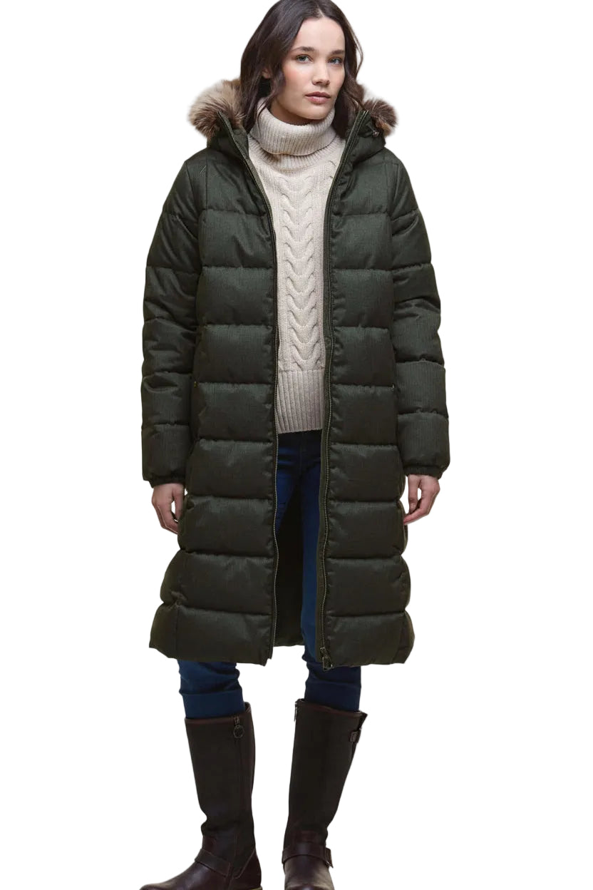 Barbour Marjoram Quilted Puffer Jacket - Olive