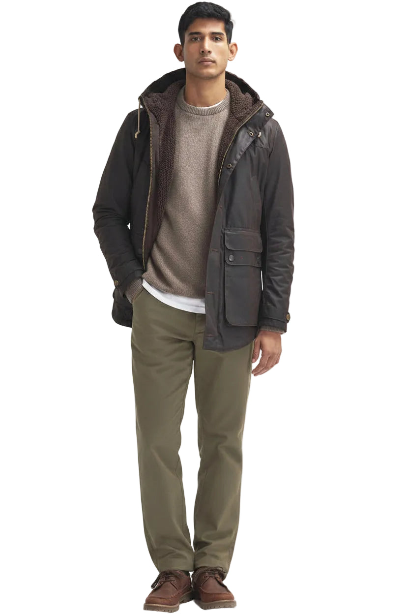 Barbour Mens Game Parka Wax Cotton - Rustic