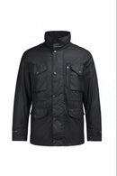 Barbour Mens Wax Sapper Jacket Black MWX0020BK91-flat