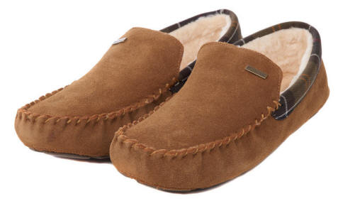 Barbour Men's Monty Moccasin Slippers - Beige