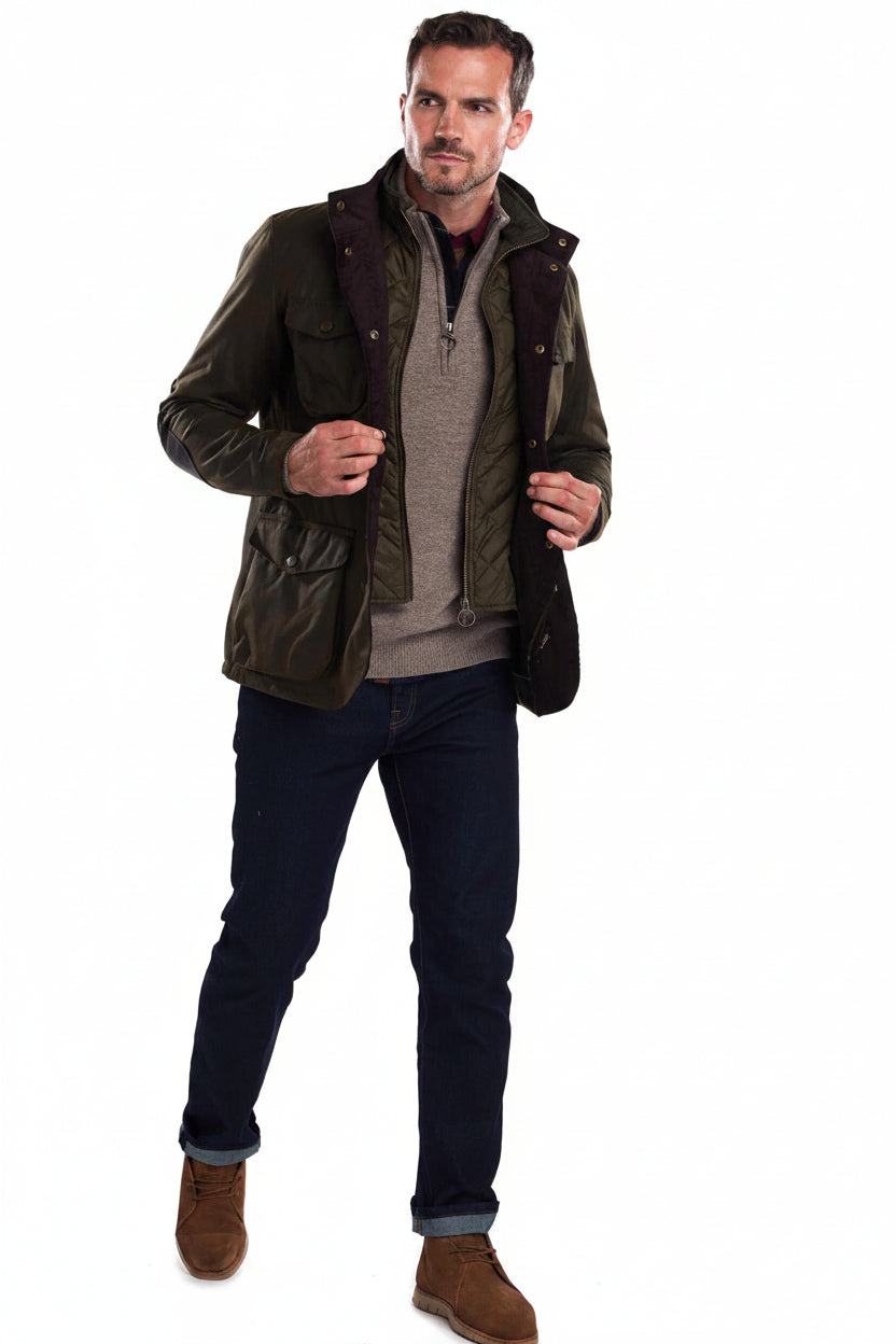 Barbour Mens Ogston Wax Jacket - Olive