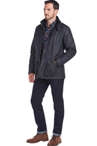 Barbour Wax Hereford Jacket -  Navy