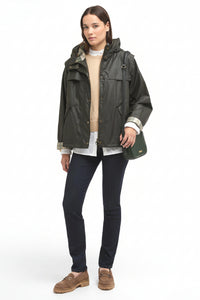 Barbour Ornella Waxed Jacket Archive Olive
