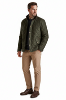 Men's Barbour quilted jacket, sage green, standing collar and diamond quilting