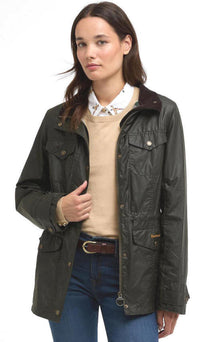 Barbour Womens Summer Sapper Waxed Jacket Olive