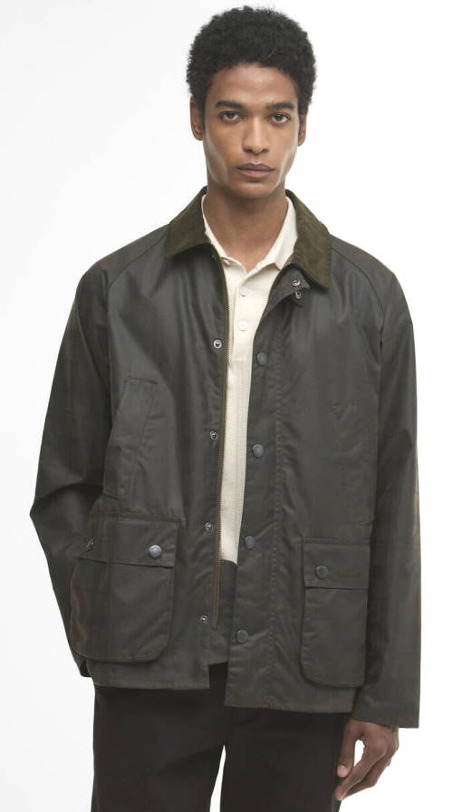 Barbour Tartan Ambleside Wax Jacket - Olive