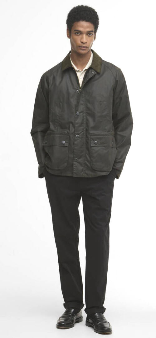 Barbour Tartan Ambleside Wax Jacket - Olive