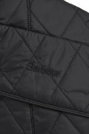 Barbour women’s quilted jacket, black with diamond stitch and embossed logo