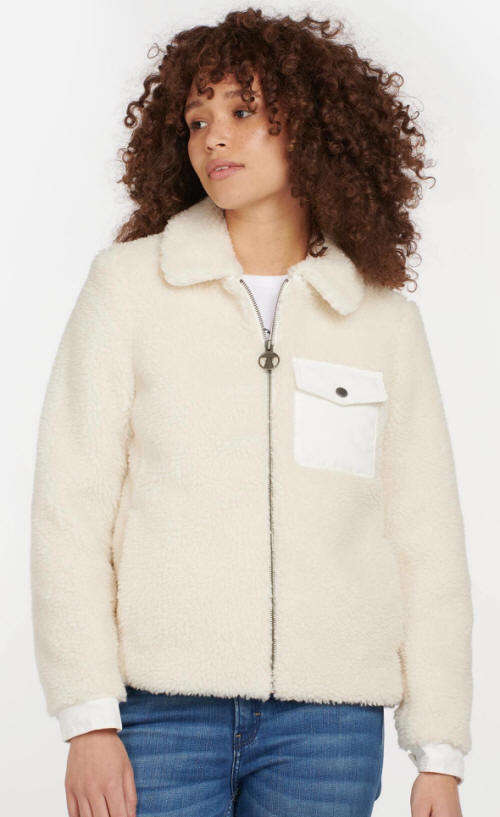 Barbour Birling Fleece Jacket - White