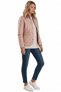Barbour Womens Deveron Quilted Jacket - Pink