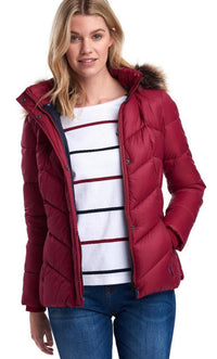 Barbour Womens Downhall Quilt Jacket Pink