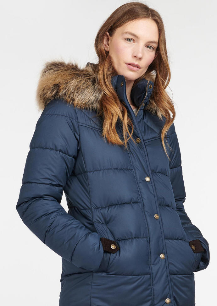 Barbour Womens Hawkshead Quilt Jacket - Navy