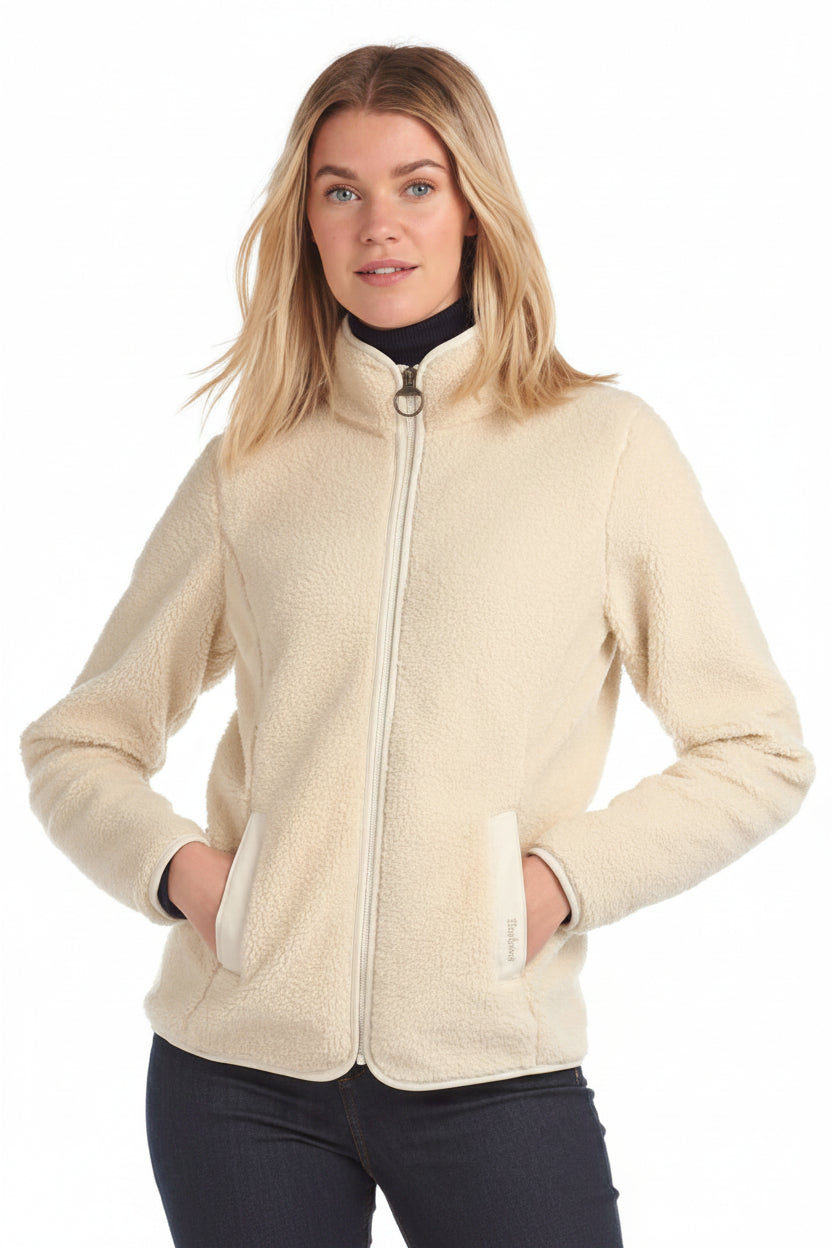 Barbour Womens Millhouse Fleece Jacket Winter Cream