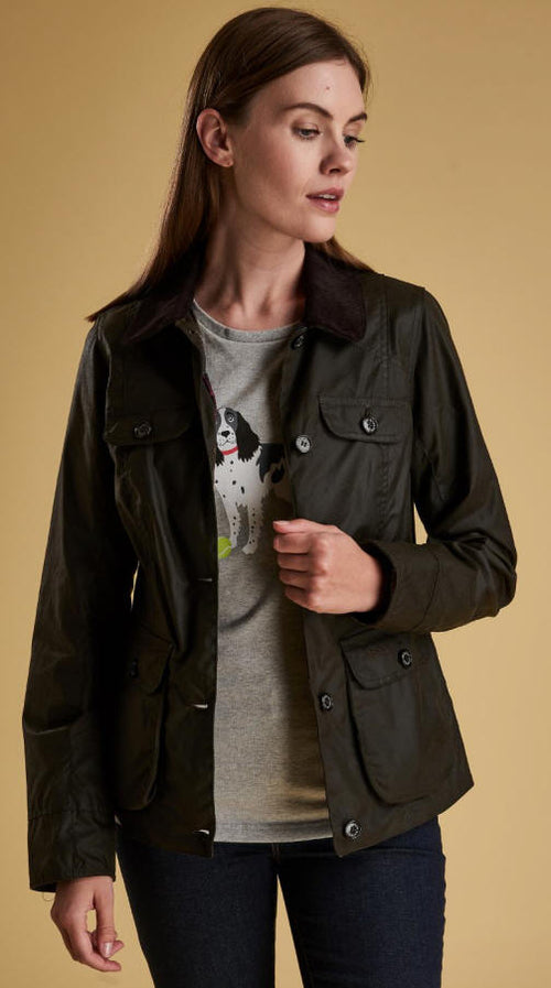 Barbour Womens Nidd Wax
Cotton Jacket - Olive