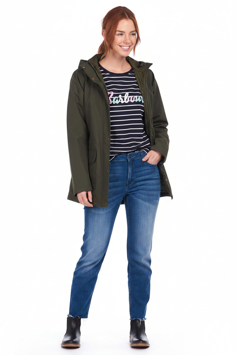 Barbour Womens Oak Waterproof Jacket Olive
