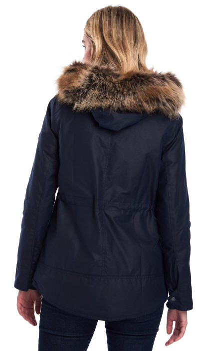 Barbour Womens Scallop
Waxed Jacket Navy