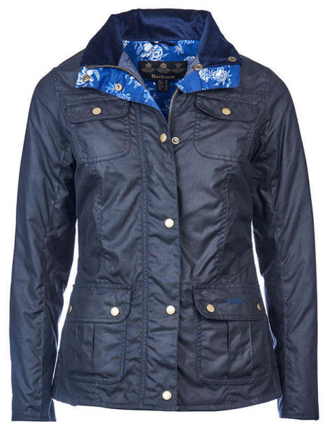 Barbour Womens Susannah Wax Jacket - Navy