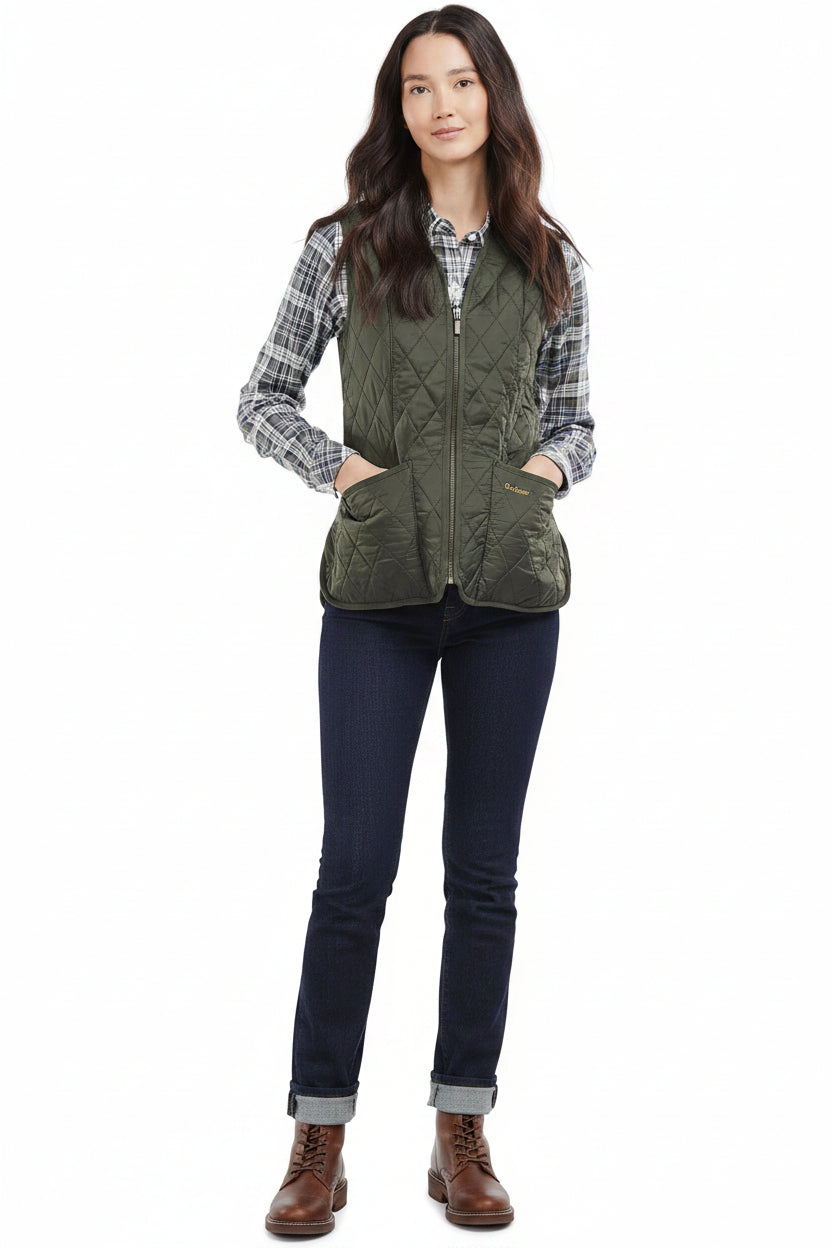 Barbour Womens Betty Fleece Liner - Dark Olive