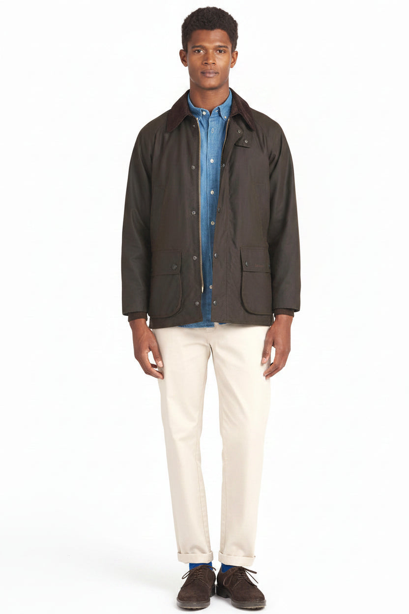 Barbour Mens Waxed Bedale Jacket - Olive