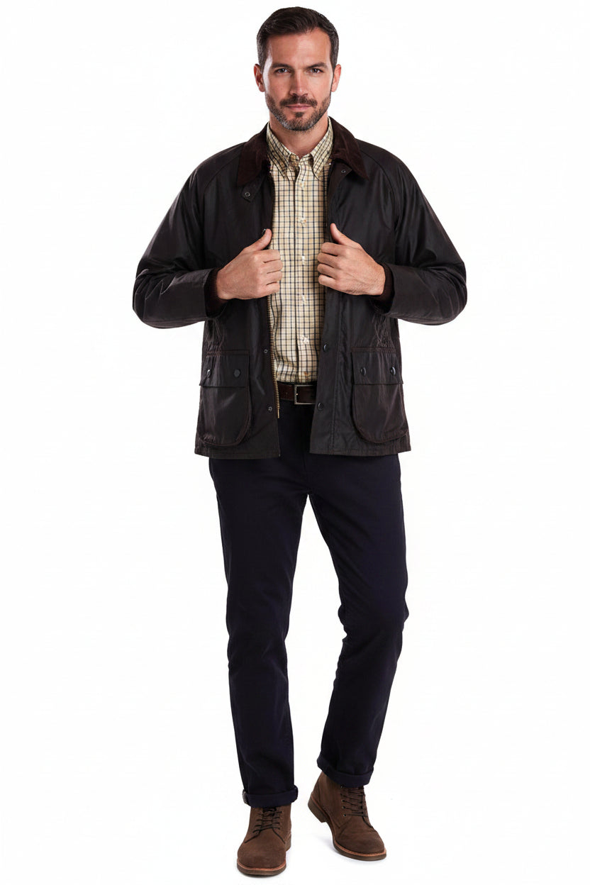 Barbour Mens Waxed Bedale Jacket -Rustic