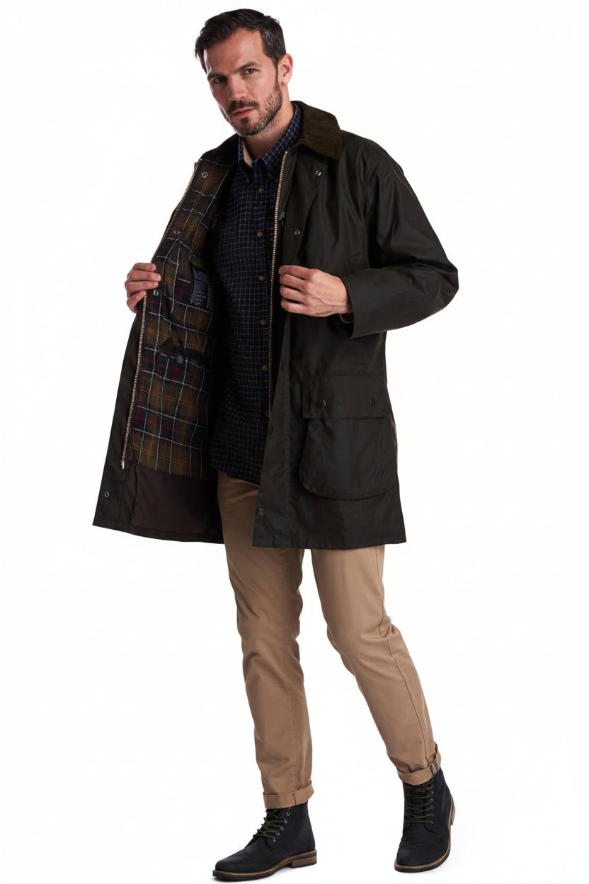 Barbour Mens Wax Northumbria Jacket - Olive
