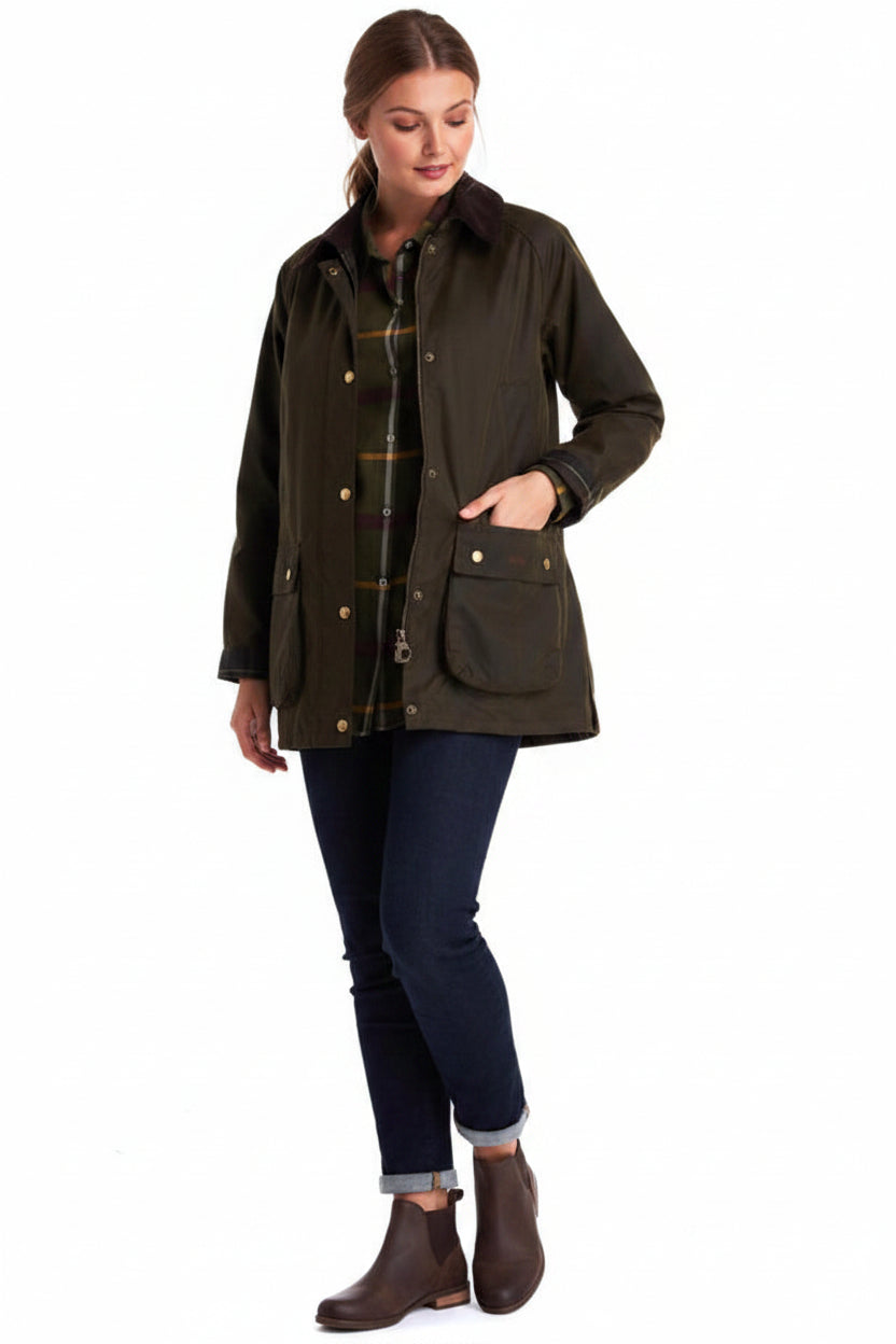 Barbour Womens Acorn Wax Jacket - Olive