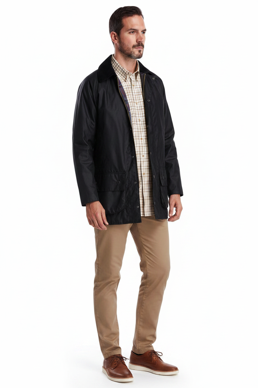 Barbour Beaufort Wax Jacket - Black