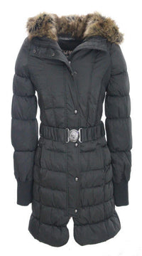 Gaudi Women's Vintage Market Parka with Fur - Dark Charcoal Grey