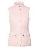 Barbour women's pink quilted sleeveless gilet with button front and side pockets