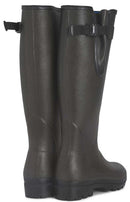 Le Chameau ladies Vierzonord wellington boots, dark brown rubber with top strap