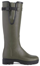 Le Chameau ladies dark green tall wellington boots with adjustable strap