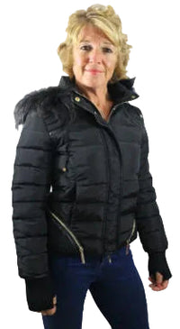 Relish Women's Treshic Down Padded Jacket - Black