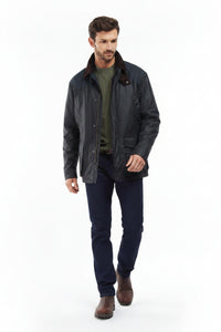 Barbour Findon Wax Jacket Navy