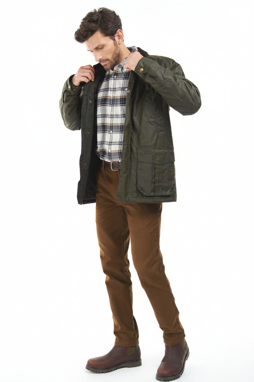 Barbour Findon Wax Jacket Olive