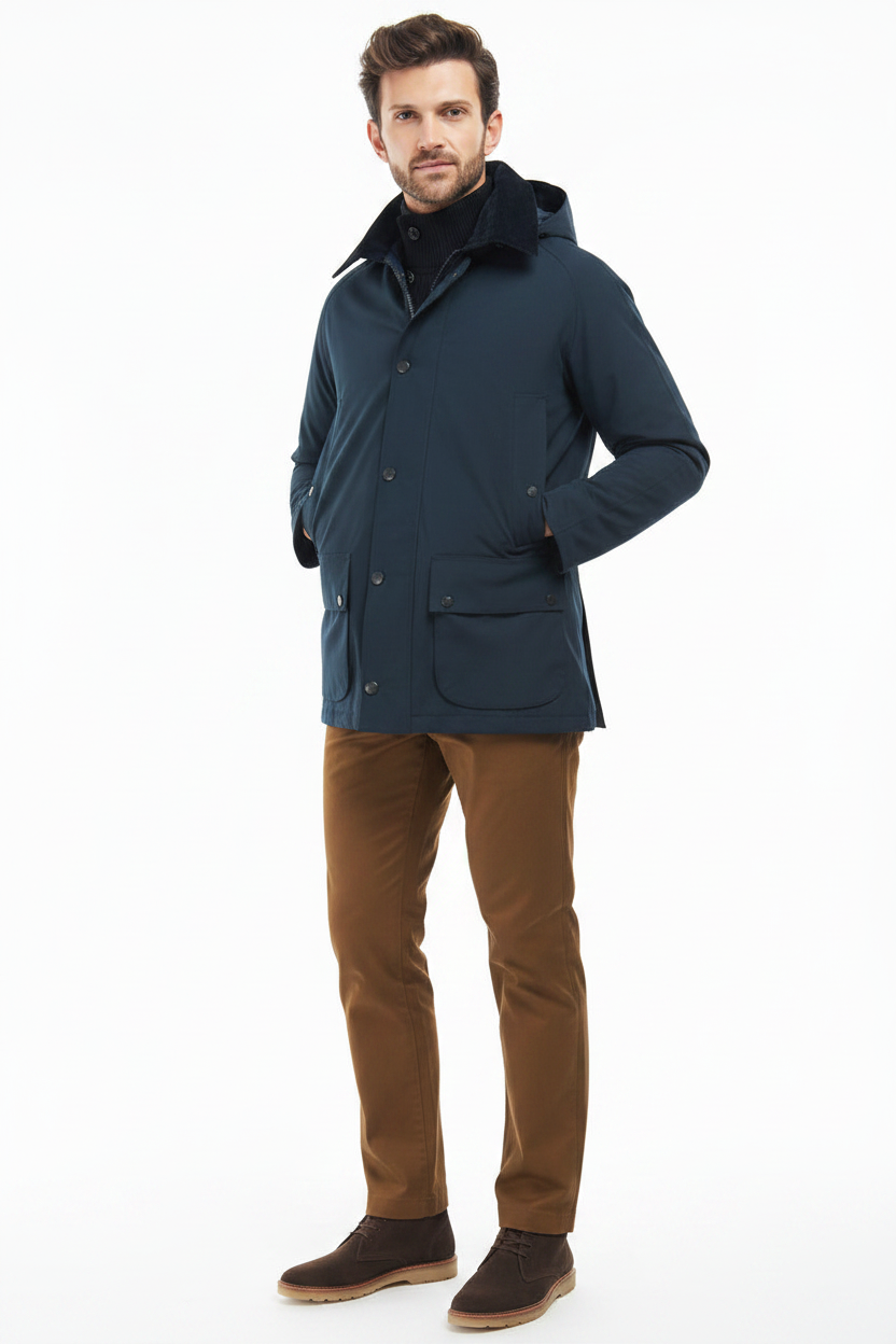 Barbour Ashby Winter Mens Jacket Navy