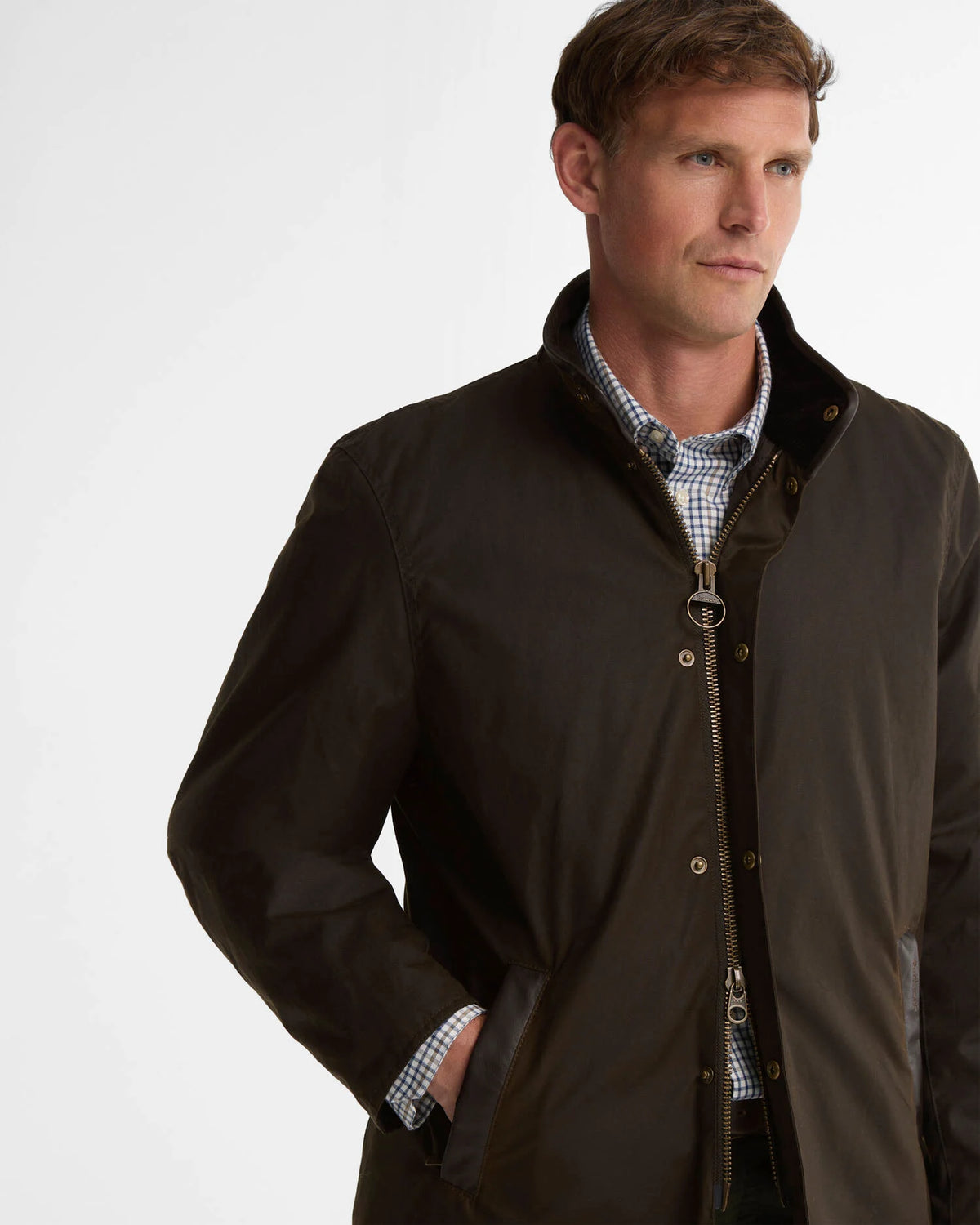 Barbour Crayton Wax Jacket - Olive