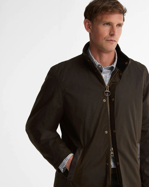 Barbour Crayton Wax Jacket - Olive