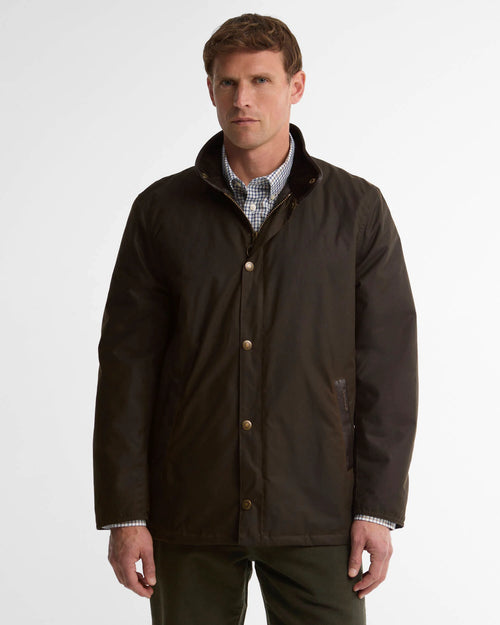 Barbour Crayton Wax Jacket - Olive